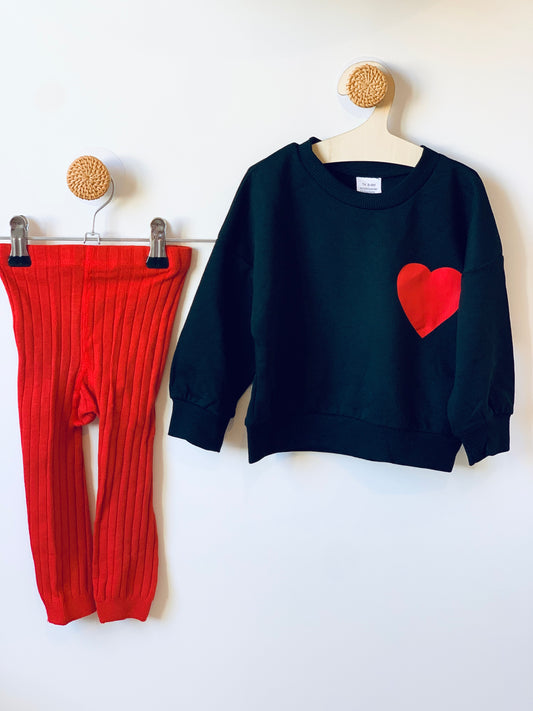 Sweat p’tit cœur noir
