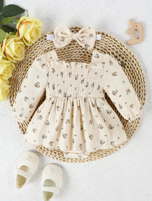 Robe/Barboteuse Suzy + bandeau