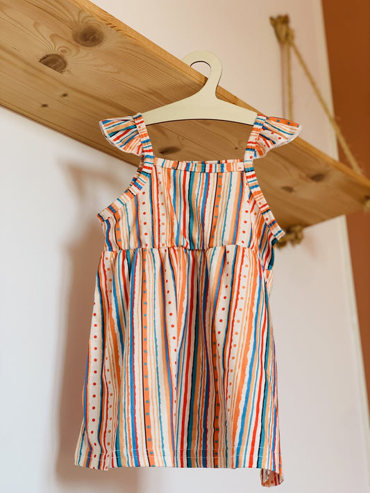 Robe Carmen Ethnique Rayée